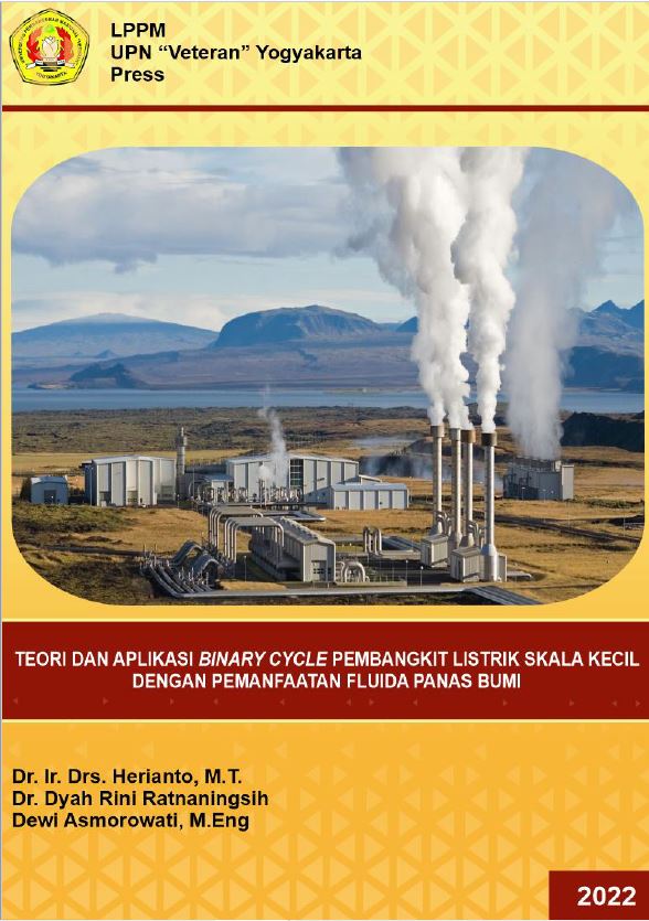Cover Buku Teori Dan Aplikasi Binary Cycle Pembangkit Listrik Skala Kecil Dengan Pemanfaatan Fluida Panas Bumi
